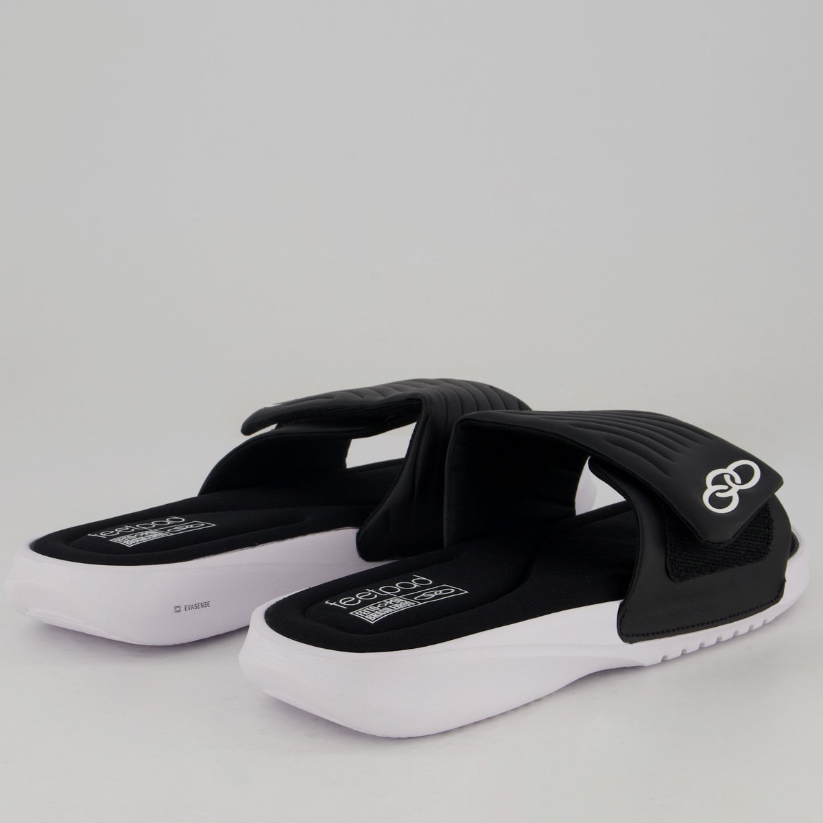 Chinelo Olympikus Melbourne 2 Preto e Branco Preto/Branco 4