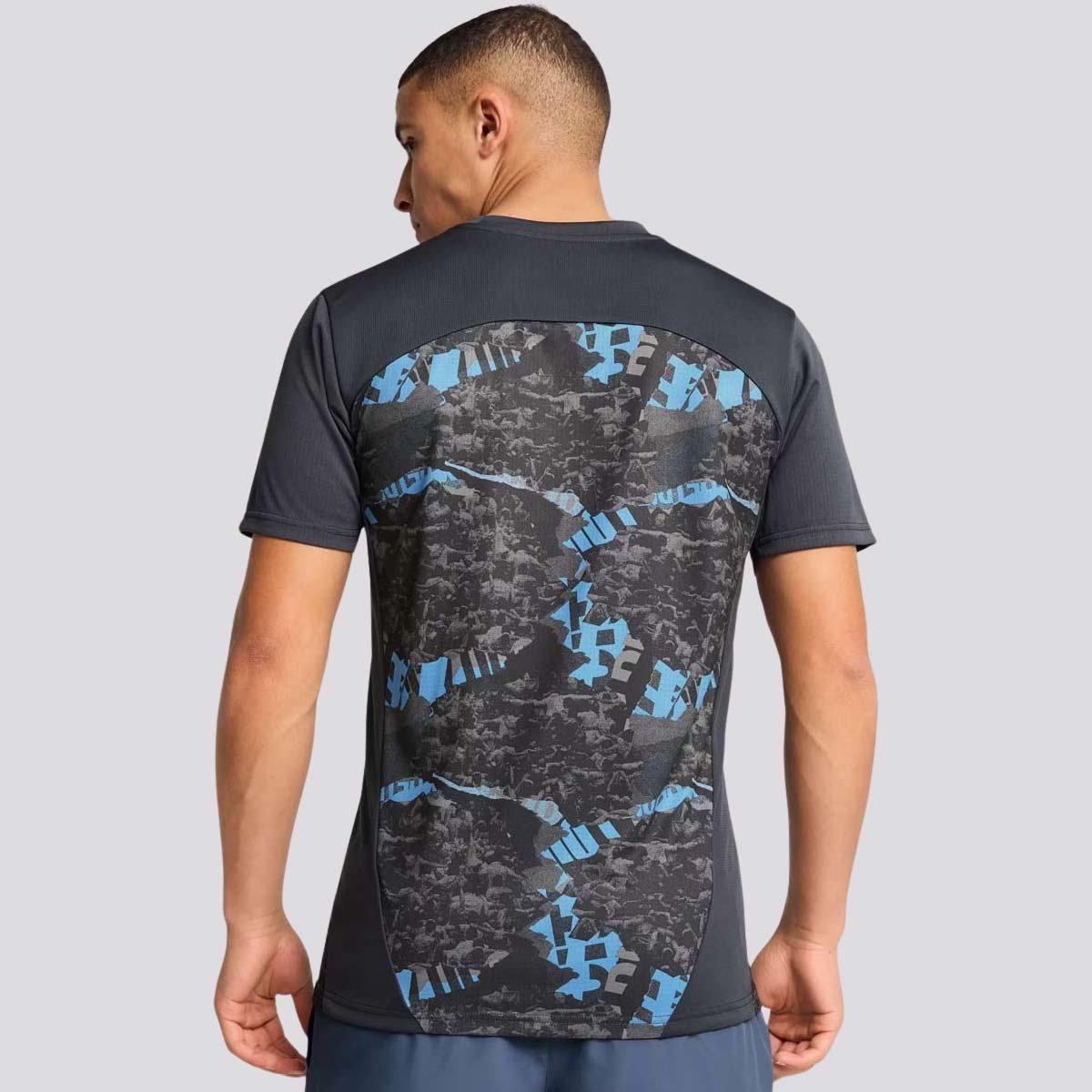 Camisa Puma Manchester City Pré-Jogo 2025 Cinza Preto 3