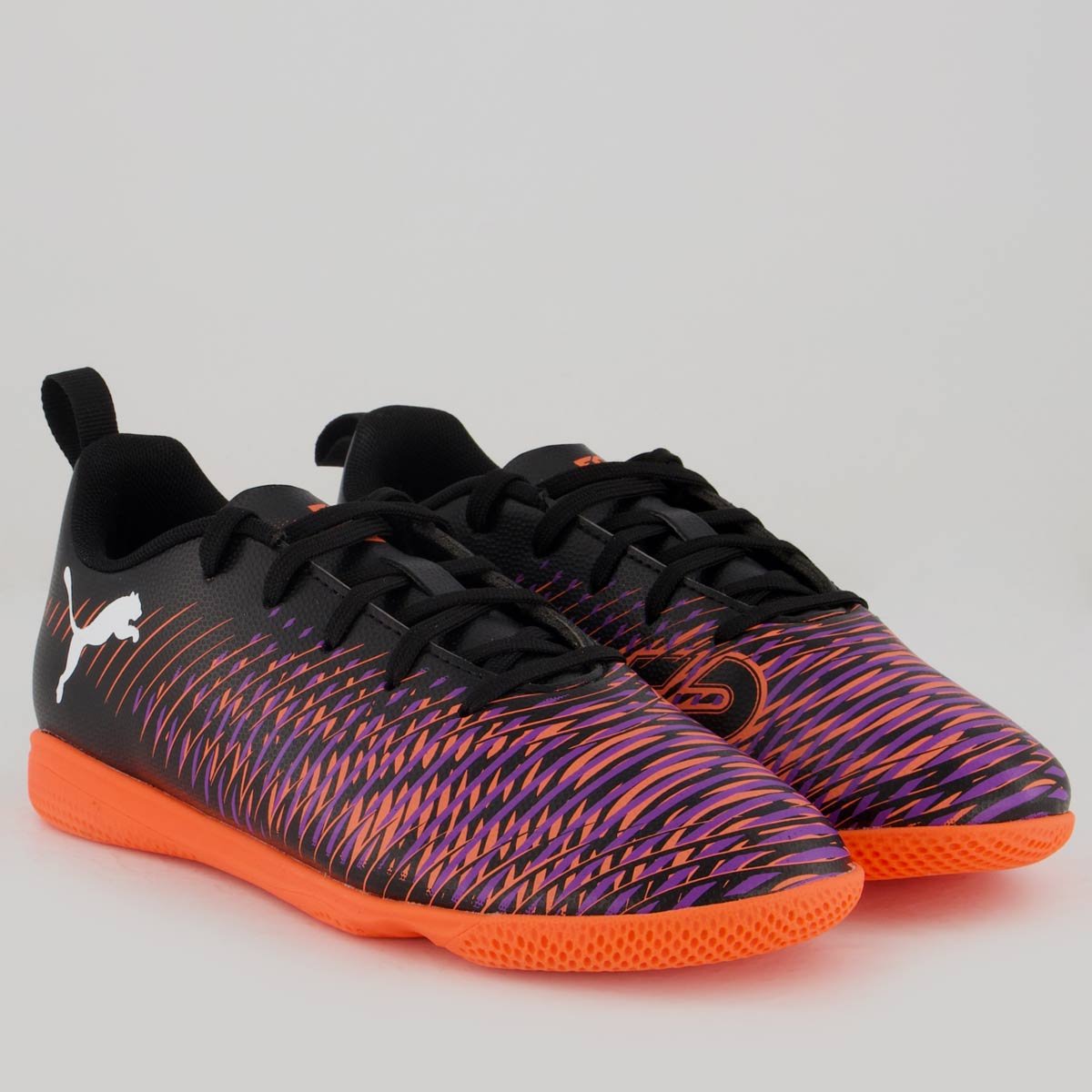 Chuteira Puma Future 8 Neymar Play IT Futsal Juvenil Preta e Vermelha Preto/Vermelho 2