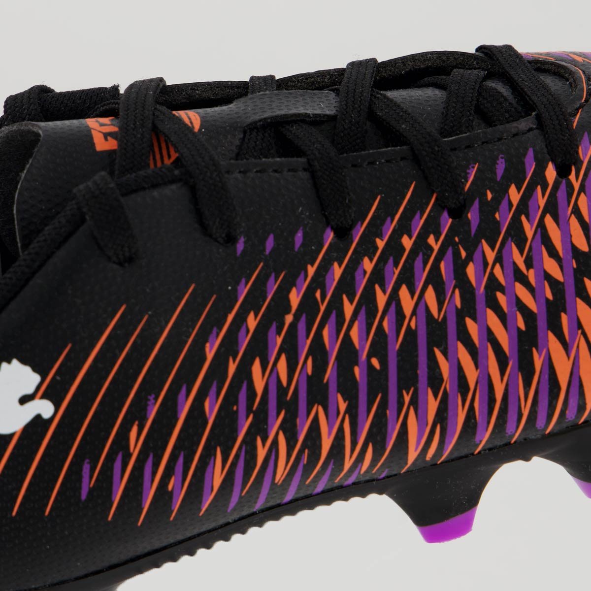 Chuteira Puma Future 8 Play FG/AG Juvenil Campo Preta e Laranja Preto/Laranja 7