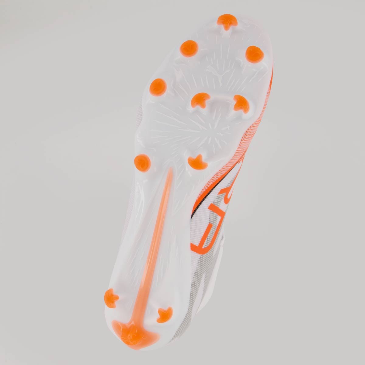 Chuteira Puma Ultra 5 Match+ FG/AG Campo Branca e Laranja Branco/Laranja 5