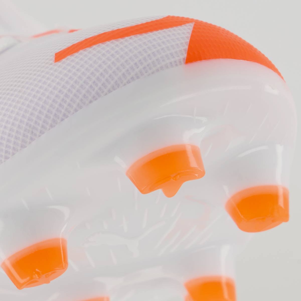 Chuteira Puma Ultra 5 Match+ FG/AG Campo Branca e Laranja Branco/Laranja 8