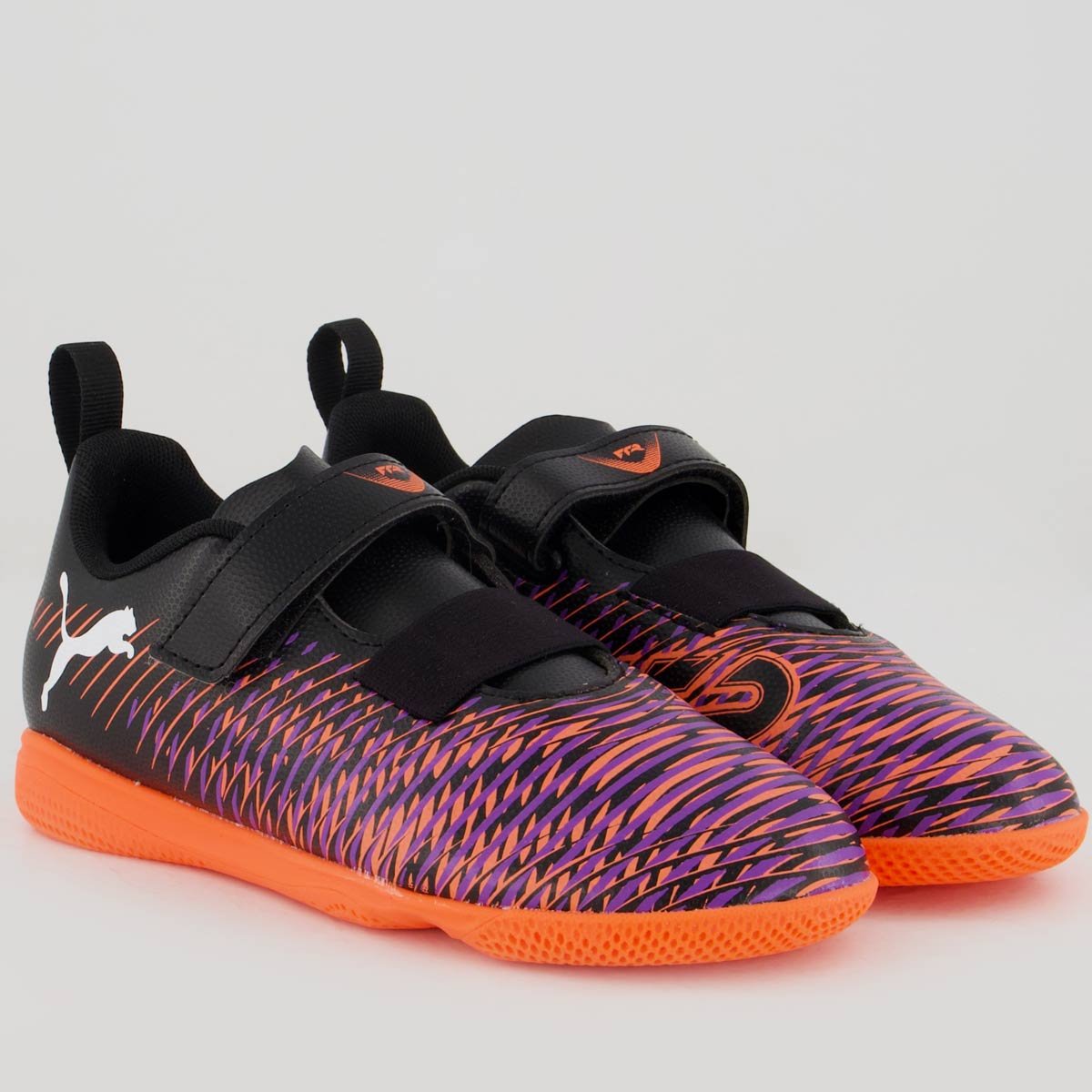 Chuteira Puma Future 8 Neymar Play IT V Futsal Infantil Preta e Vermelha Preto/Vermelho 2