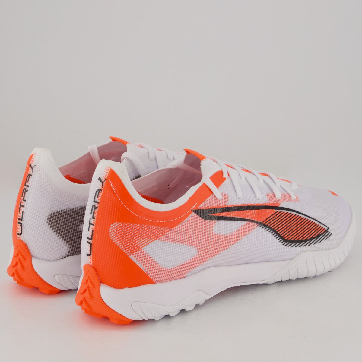Chuteira Puma Ultra 5 Match TT Society Branca e Laranja Branco/Laranja 3