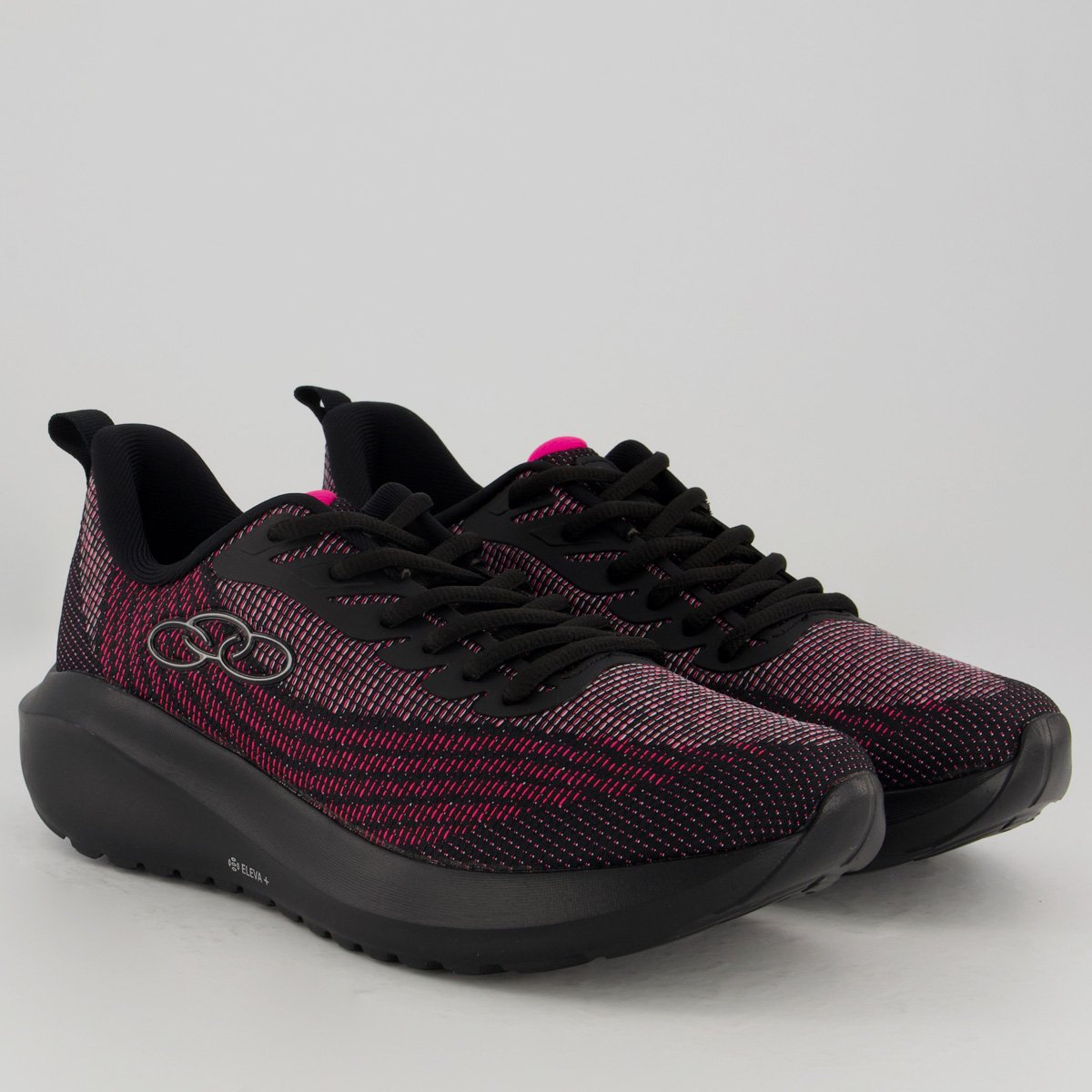 Tênis Olympikus Eleva Plus Acqua Feminino Preto e Rosa Preto/Vermelho 2