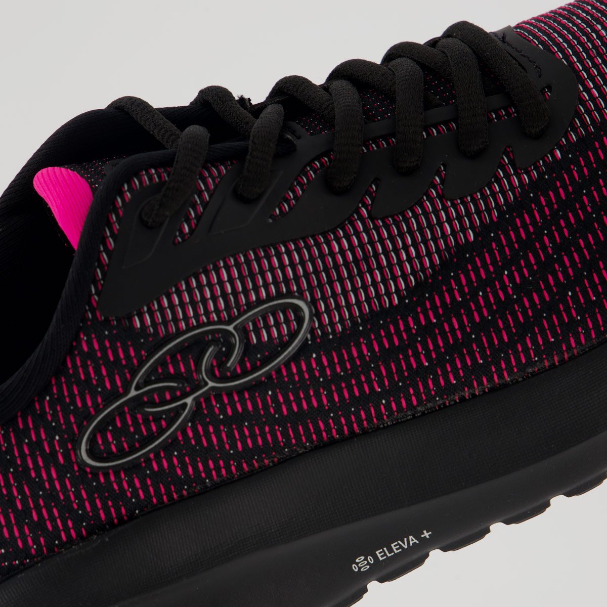 Tênis Olympikus Eleva Plus Acqua Feminino Preto e Rosa Preto/Vermelho 7