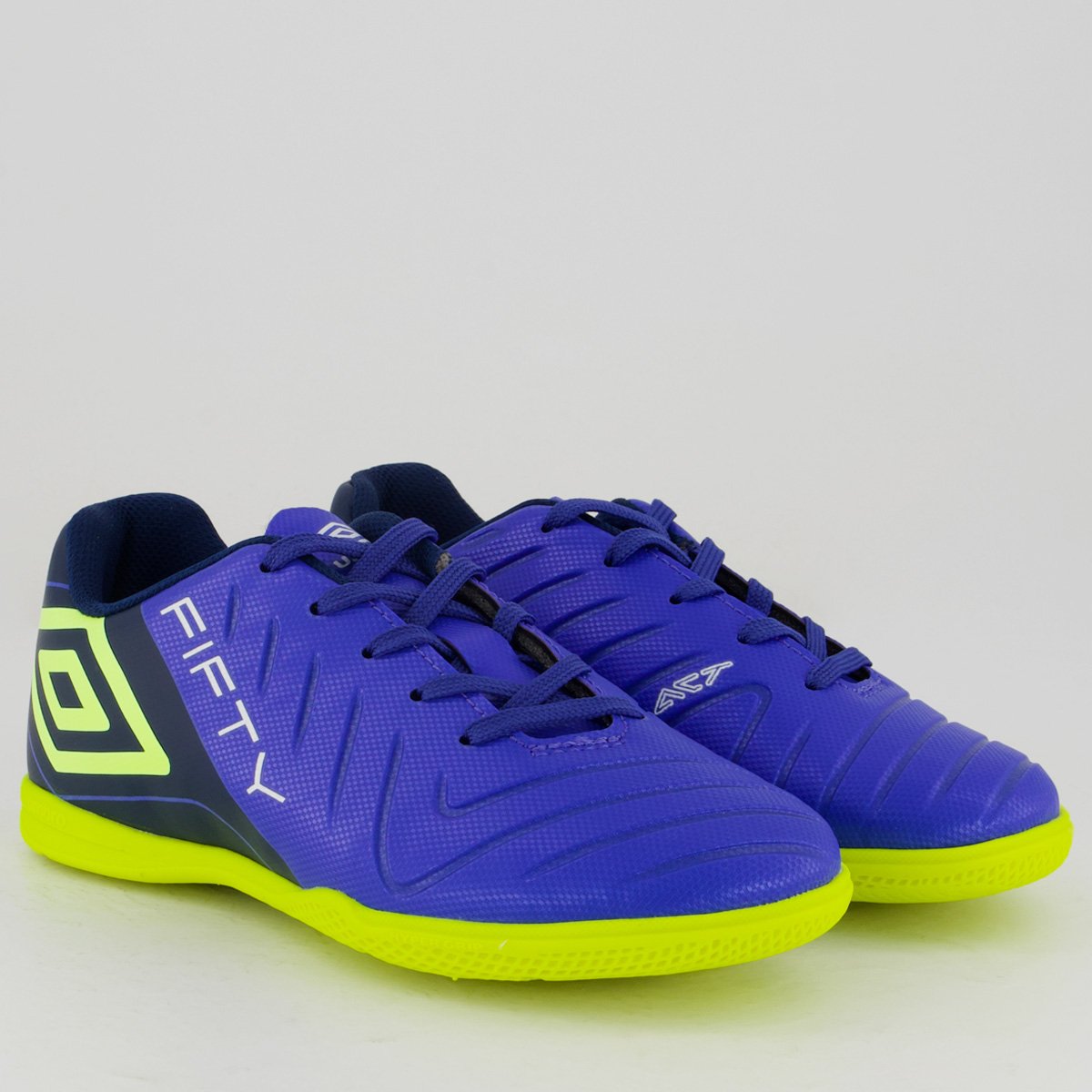 Chuteira Umbro Fifty VI Futsal Juvenil Azul e Verde Azul/Verde 2