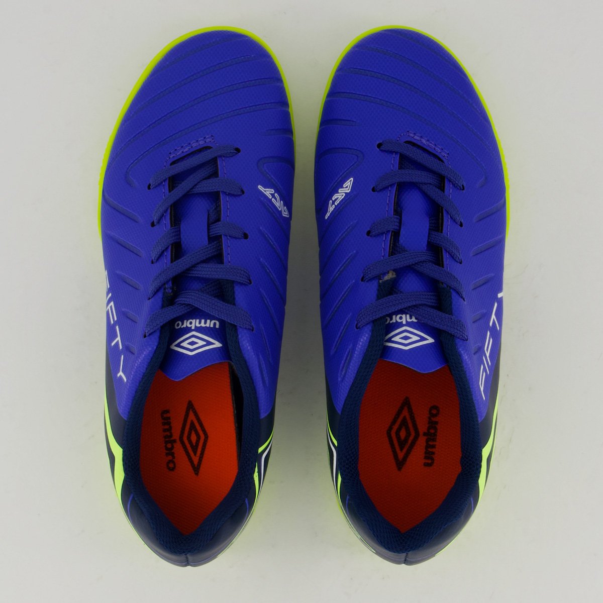 Chuteira Umbro Fifty VI Futsal Juvenil Azul e Verde Azul/Verde 4