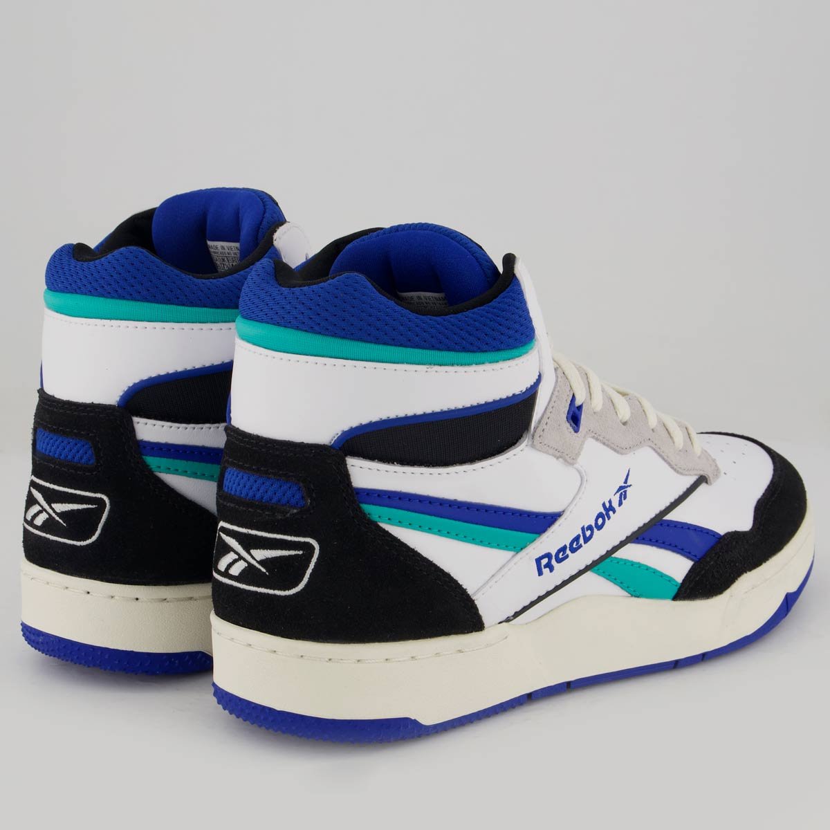 Tênis Reebok BB 4000 II Mid Branco e Azul Branco/Azul 3