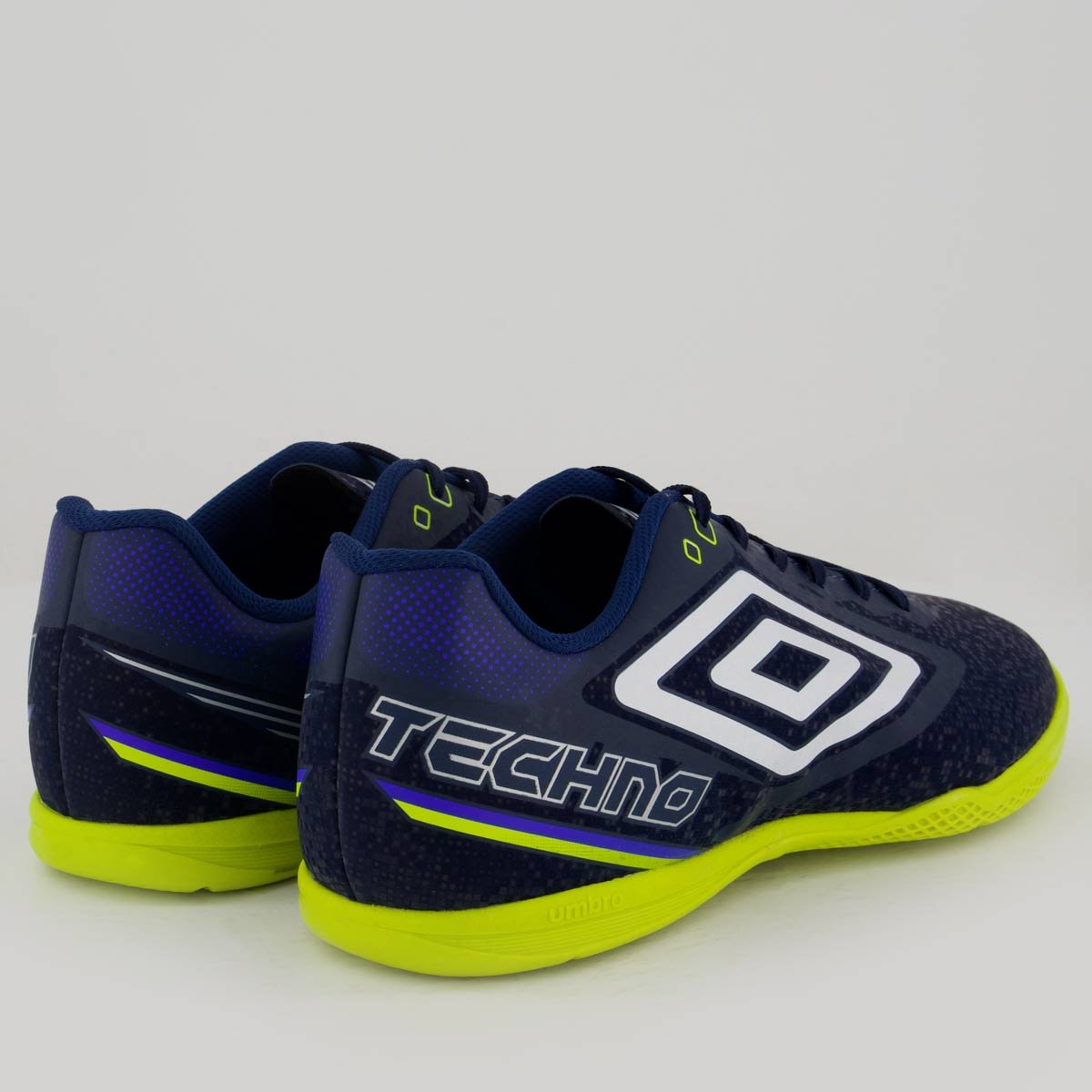 Chuteira Umbro Techno II Futsal Marinho e Verde Marinho/Verde 3