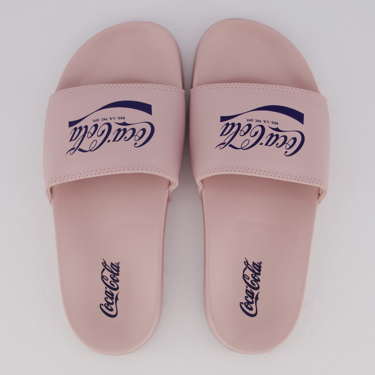 Chinelo Slide Coca Cola Leeds Feminino Rosa Rosa 1