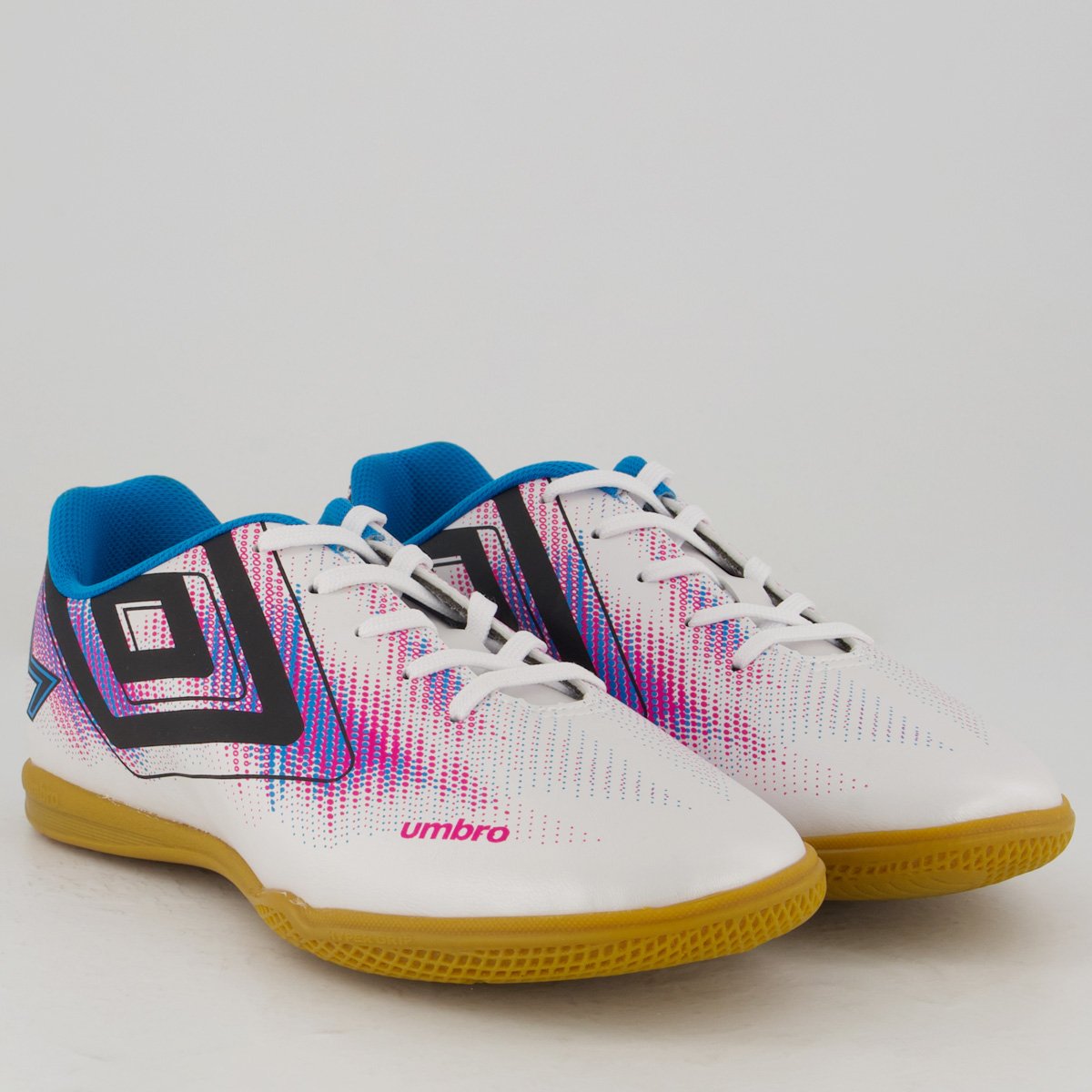Chuteira Umbro Heatmap Futsal Branca e Azul Branco/Azul 2