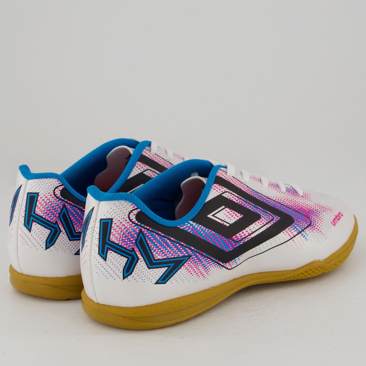 Chuteira Umbro Heatmap Futsal Branca e Azul Branco/Azul 3
