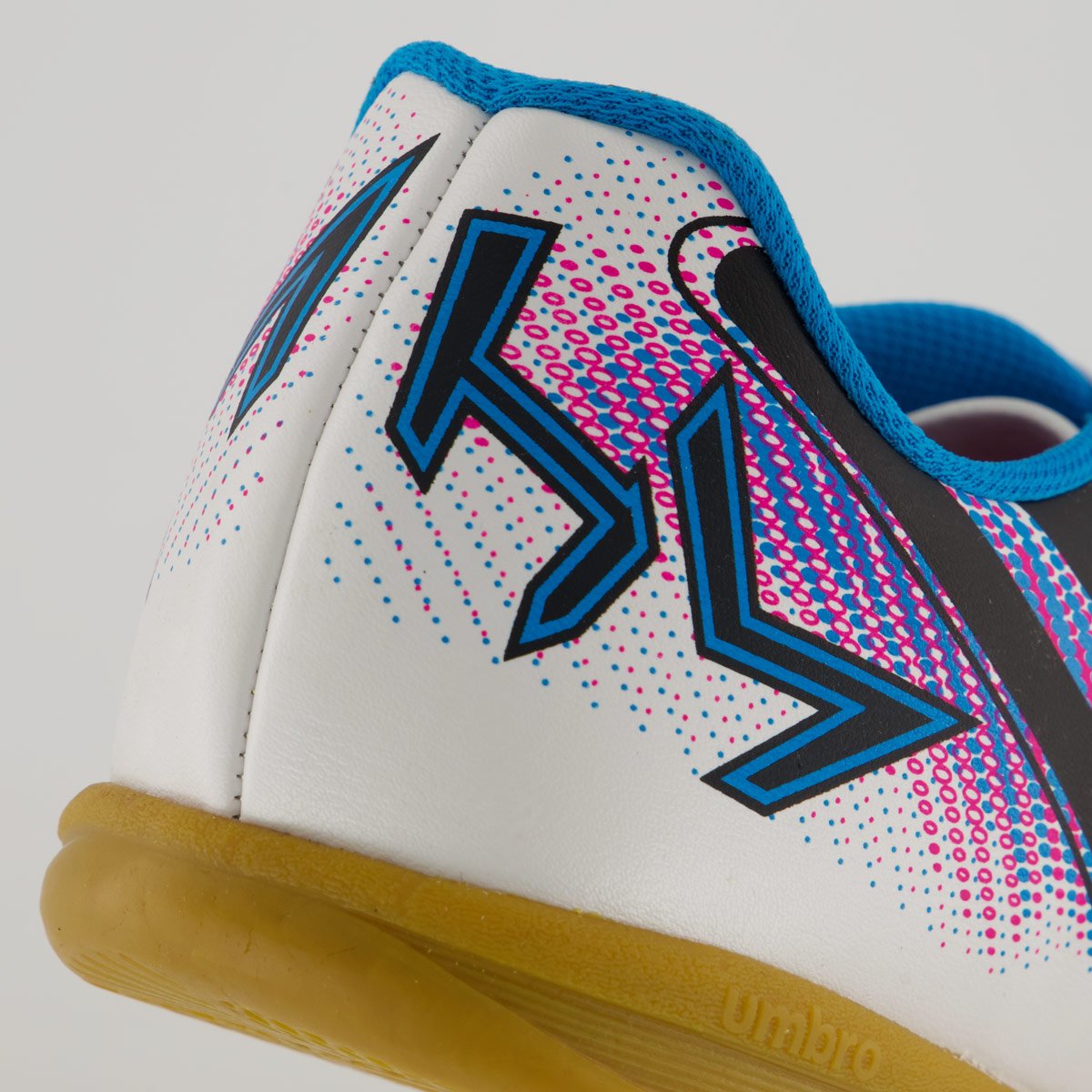 Chuteira Umbro Heatmap Futsal Branca e Azul Branco/Azul 6
