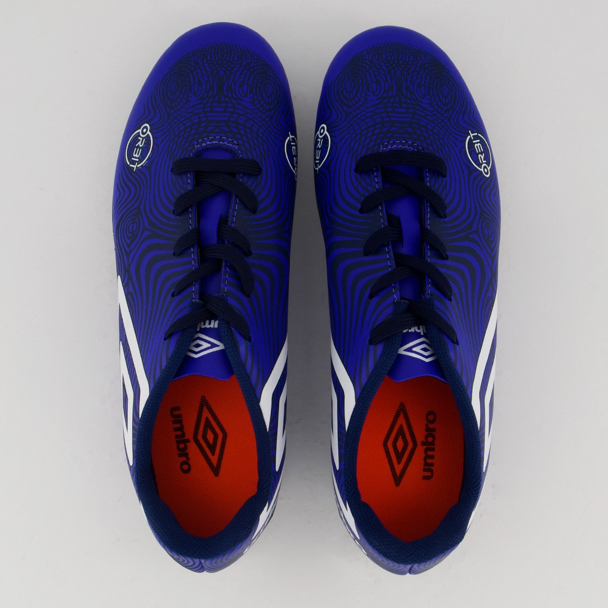 Chuteira Umbro Orbit Campo Azul e Branco Azul/Branco 4