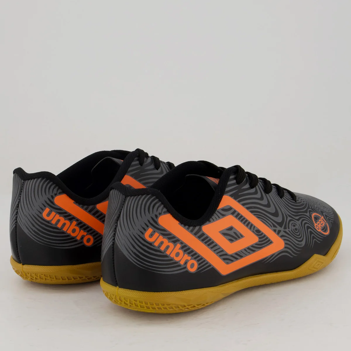 Chuteira Umbro Orbit Futsal Preta e Laranja Preto/Laranja 3