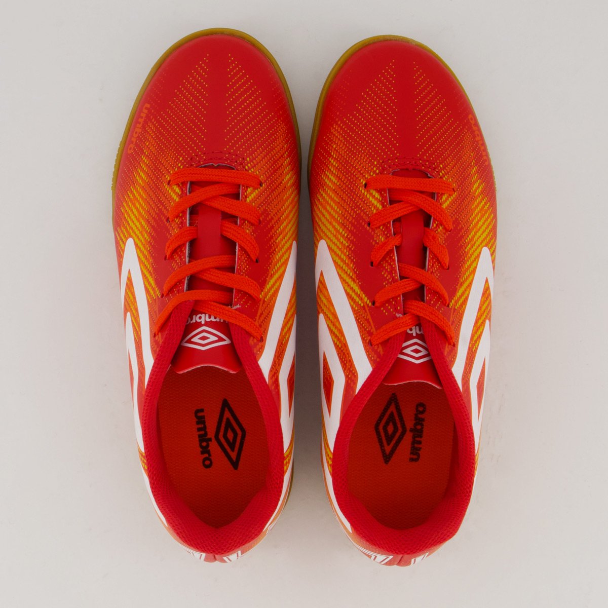 Chuteira Umbro Heatmap Futsal Juvenil Vermelha e Laranja Vermelho/Laranja 4