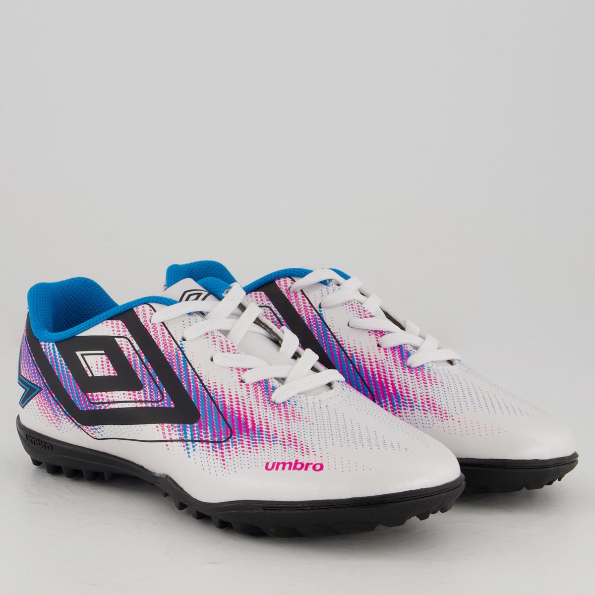 Chuteira Umbro Heatmap Society Juvenil Branca e Azul Branco/Azul 2