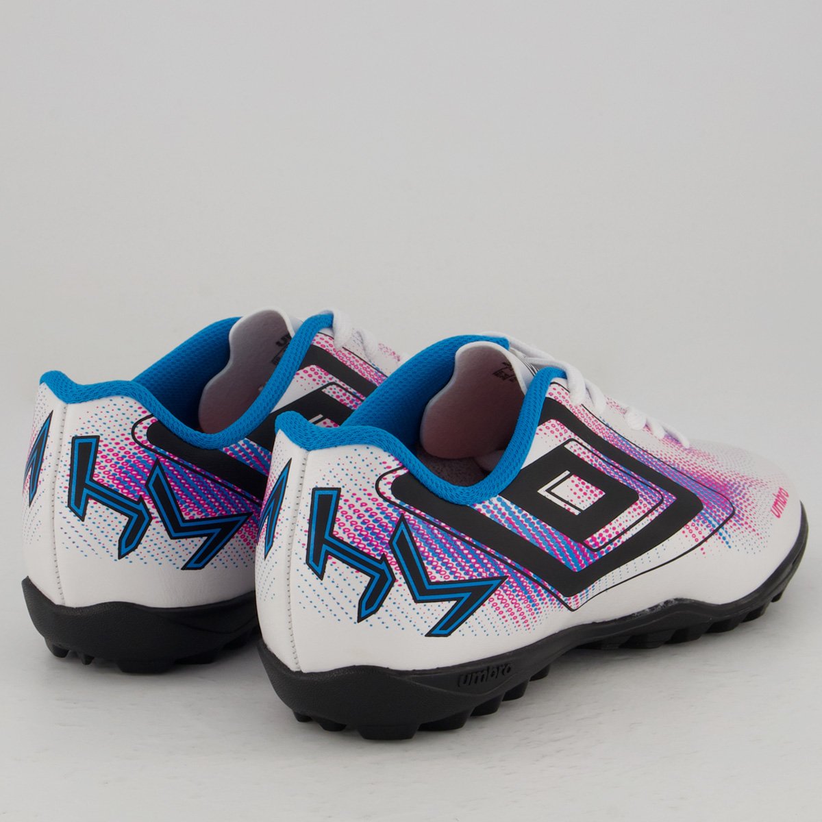 Chuteira Umbro Heatmap Society Juvenil Branca e Azul Branco/Azul 3