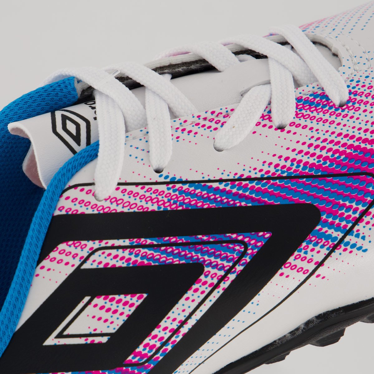 Chuteira Umbro Heatmap Society Juvenil Branca e Azul Branco/Azul 7