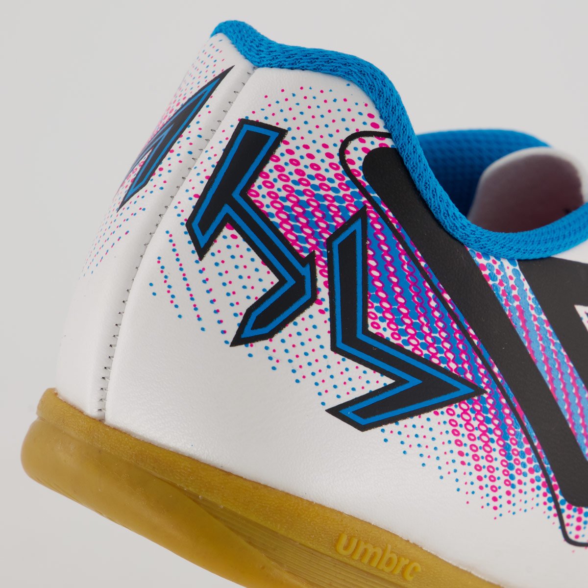 Chuteira Umbro Heatmap Futsal Juvenil Branca e Azul Branco/Azul 6