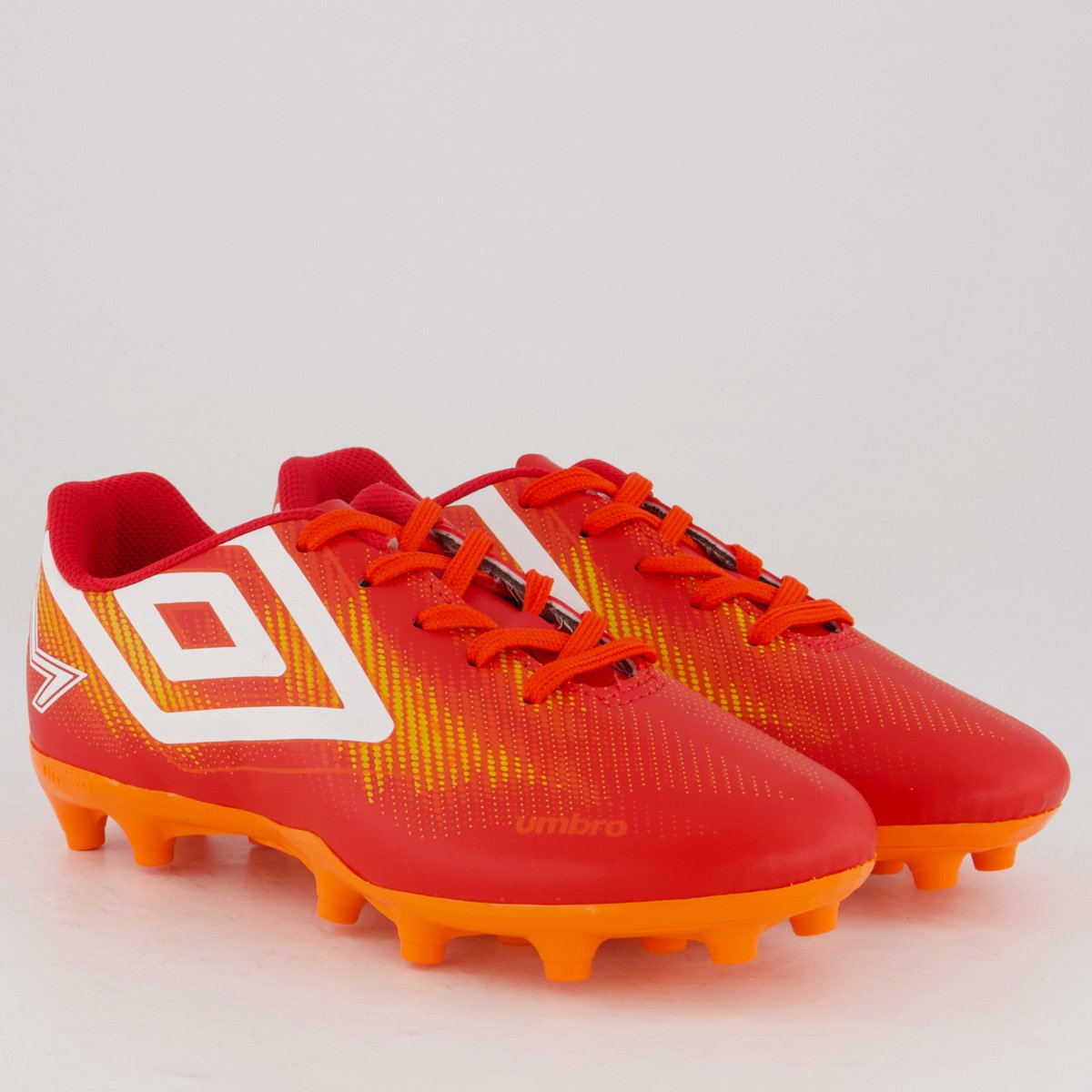 Chuteira Umbro Heatmap Campo Juvenil Vermelha e Laranja Vermelho/Laranja 2