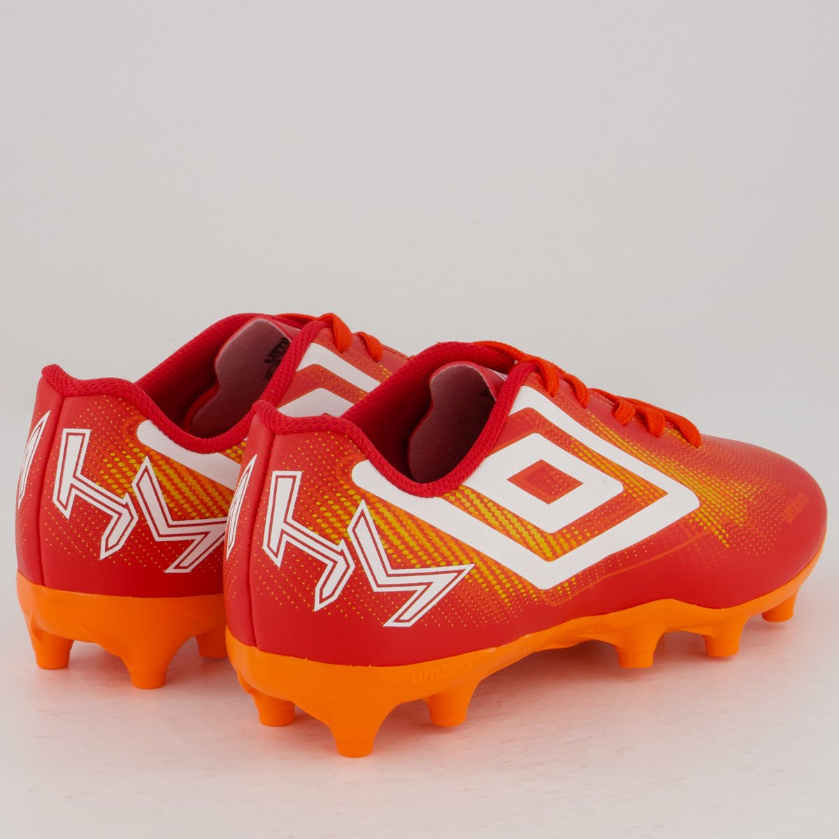 Chuteira Umbro Heatmap Campo Juvenil Vermelha e Laranja Vermelho/Laranja 3