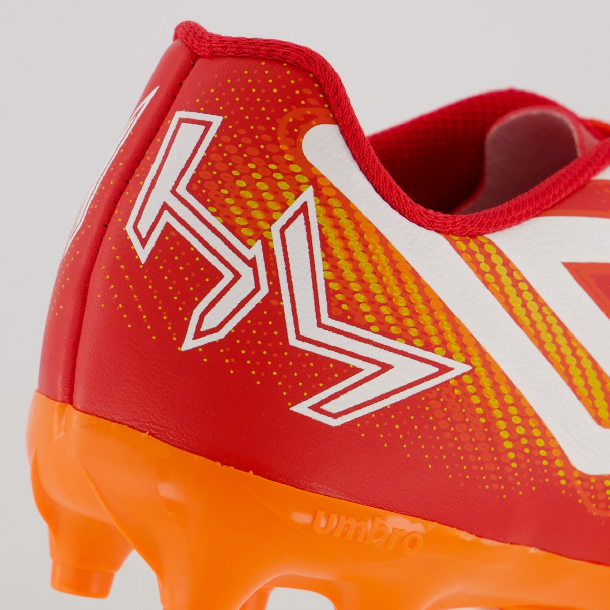 Chuteira Umbro Heatmap Campo Juvenil Vermelha e Laranja Vermelho/Laranja 6