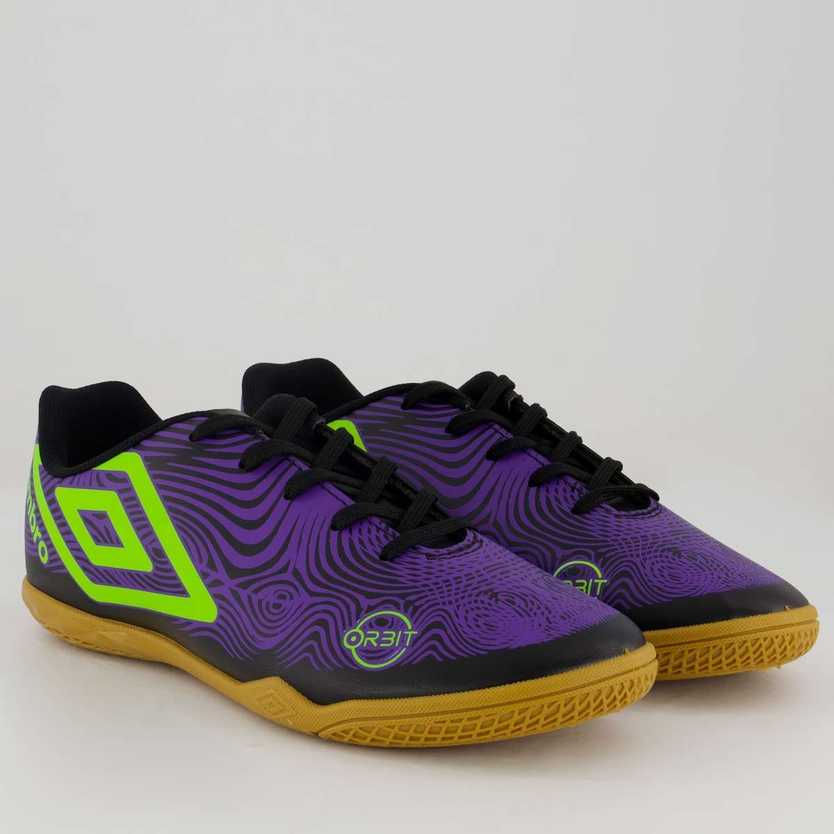 Chuteira Umbro Orbit Futsal Roxa e Verde Roxo 2