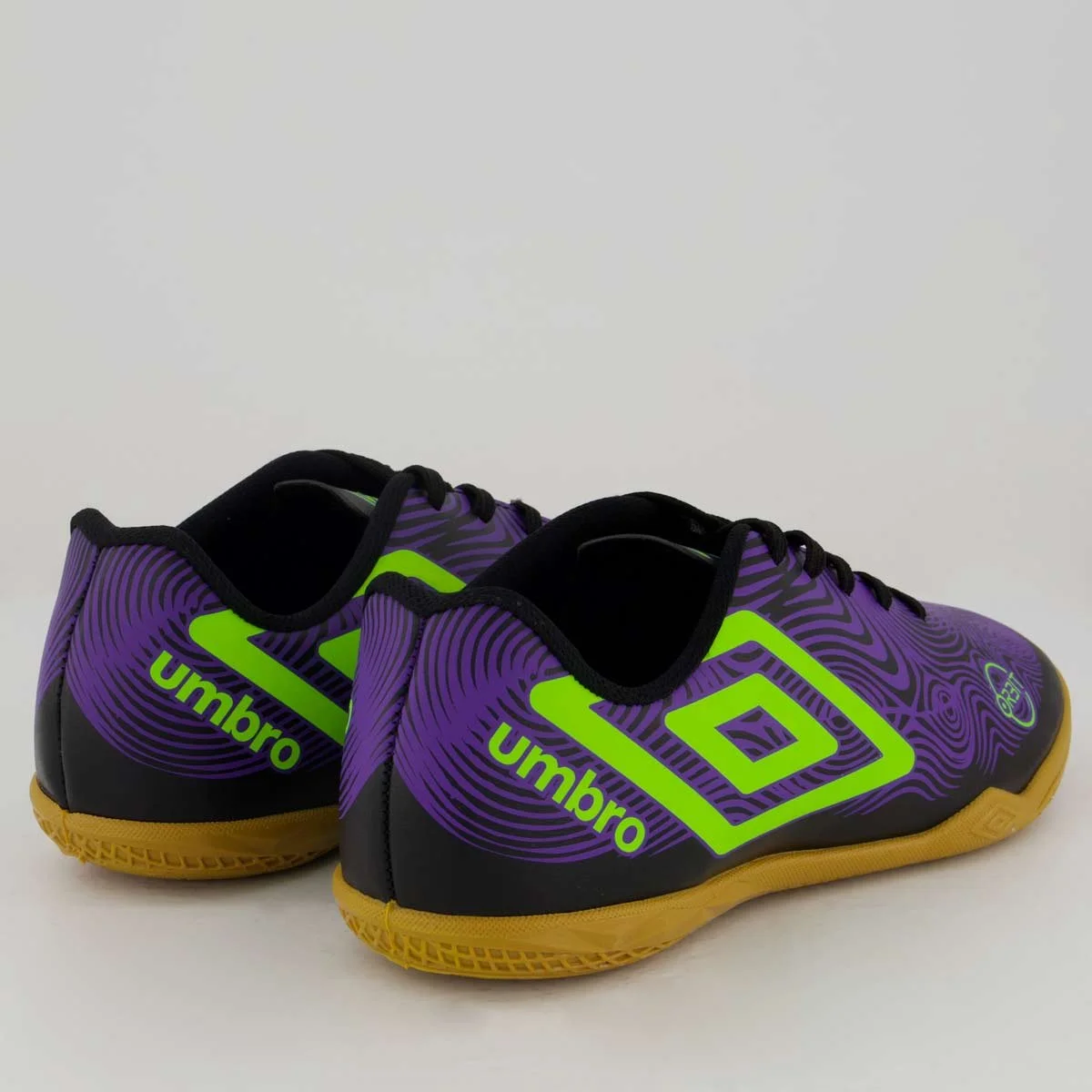 Chuteira Umbro Orbit Futsal Roxa e Verde Roxo 3