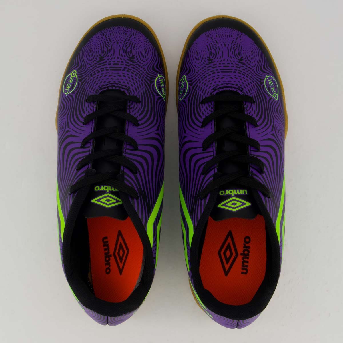 Chuteira Umbro Orbit Futsal Roxa e Verde Roxo 4