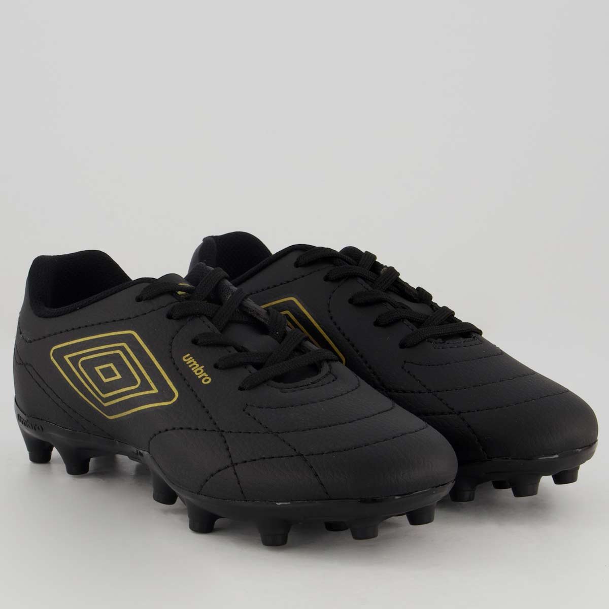 Chuteira Umbro Class Footballer Campo Juvenil Preta e Dourada Preto/Dourado 2