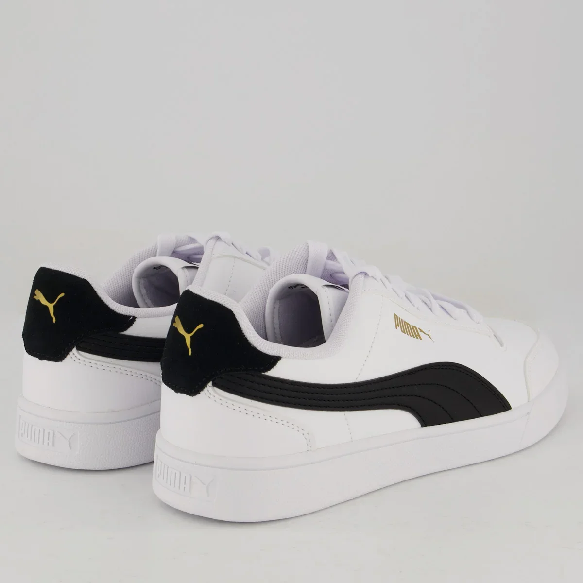 Tênis Puma Shuffle Branco e Preto Branco/Preto 3