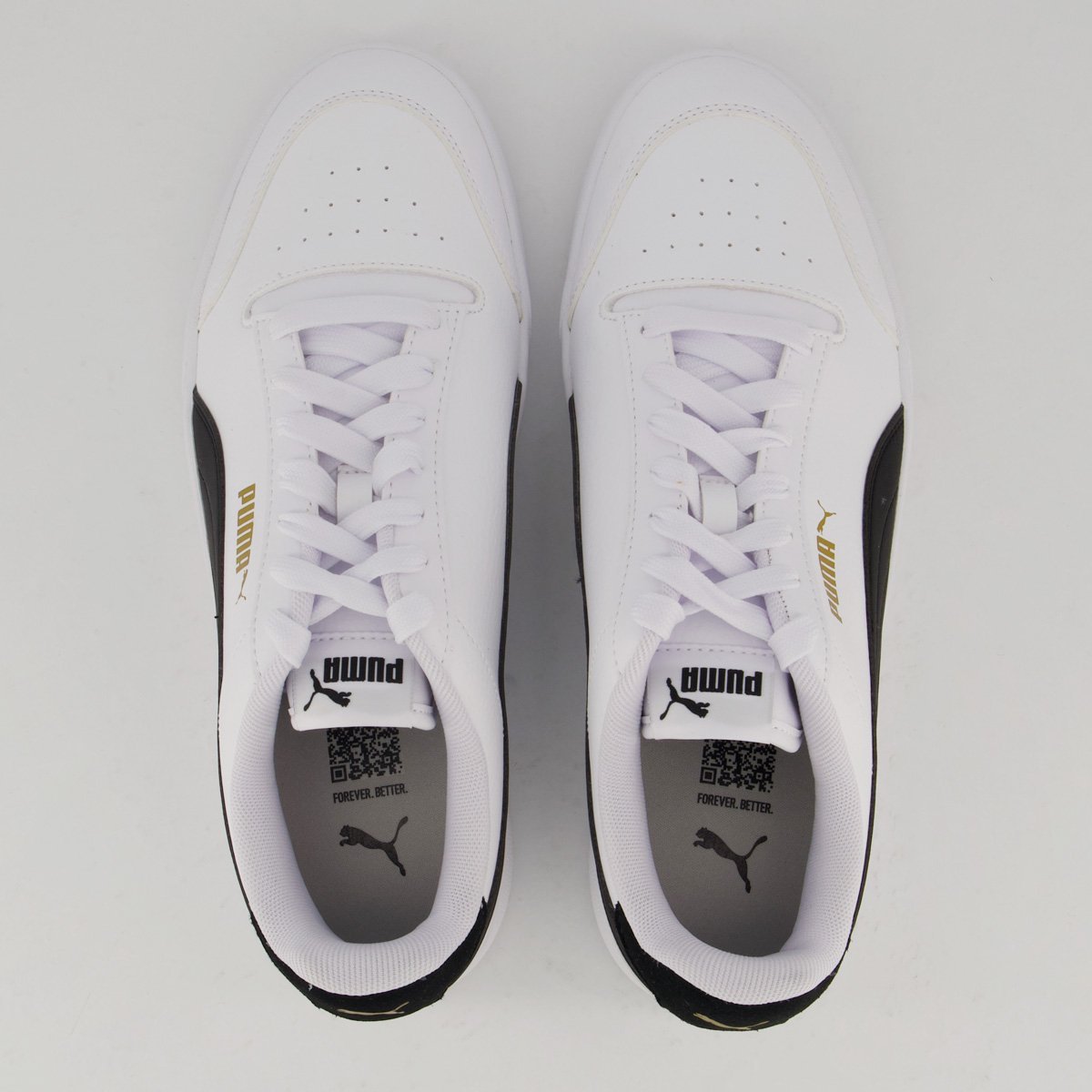 Tênis Puma Shuffle Branco e Preto Branco/Preto 4