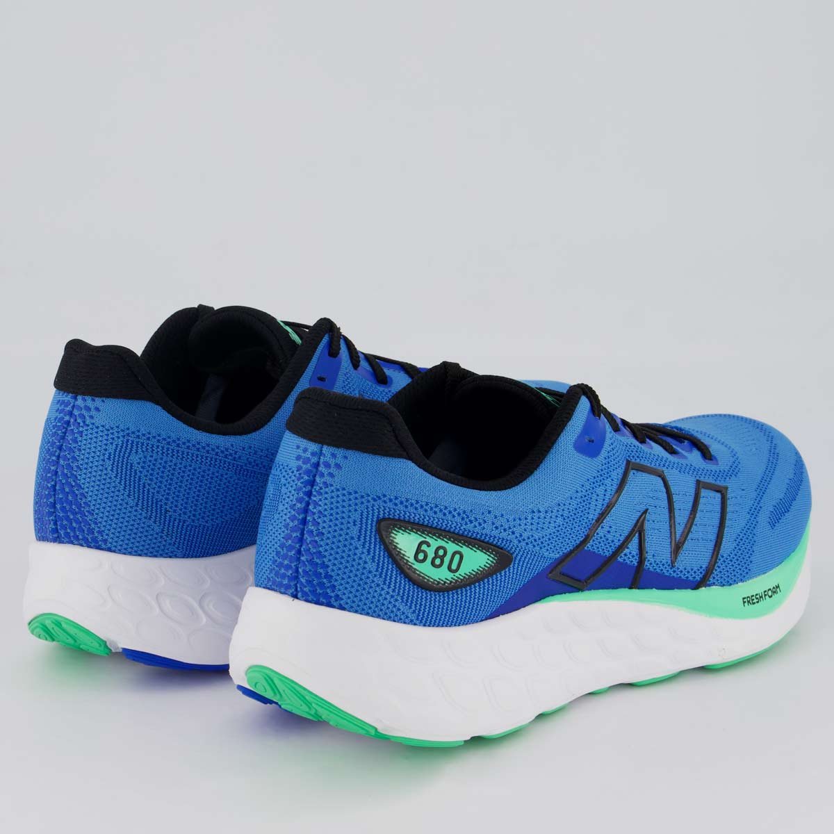 Tênis New Balance Fresh Foam 680v8 Azul e Verde Azul/Verde 3