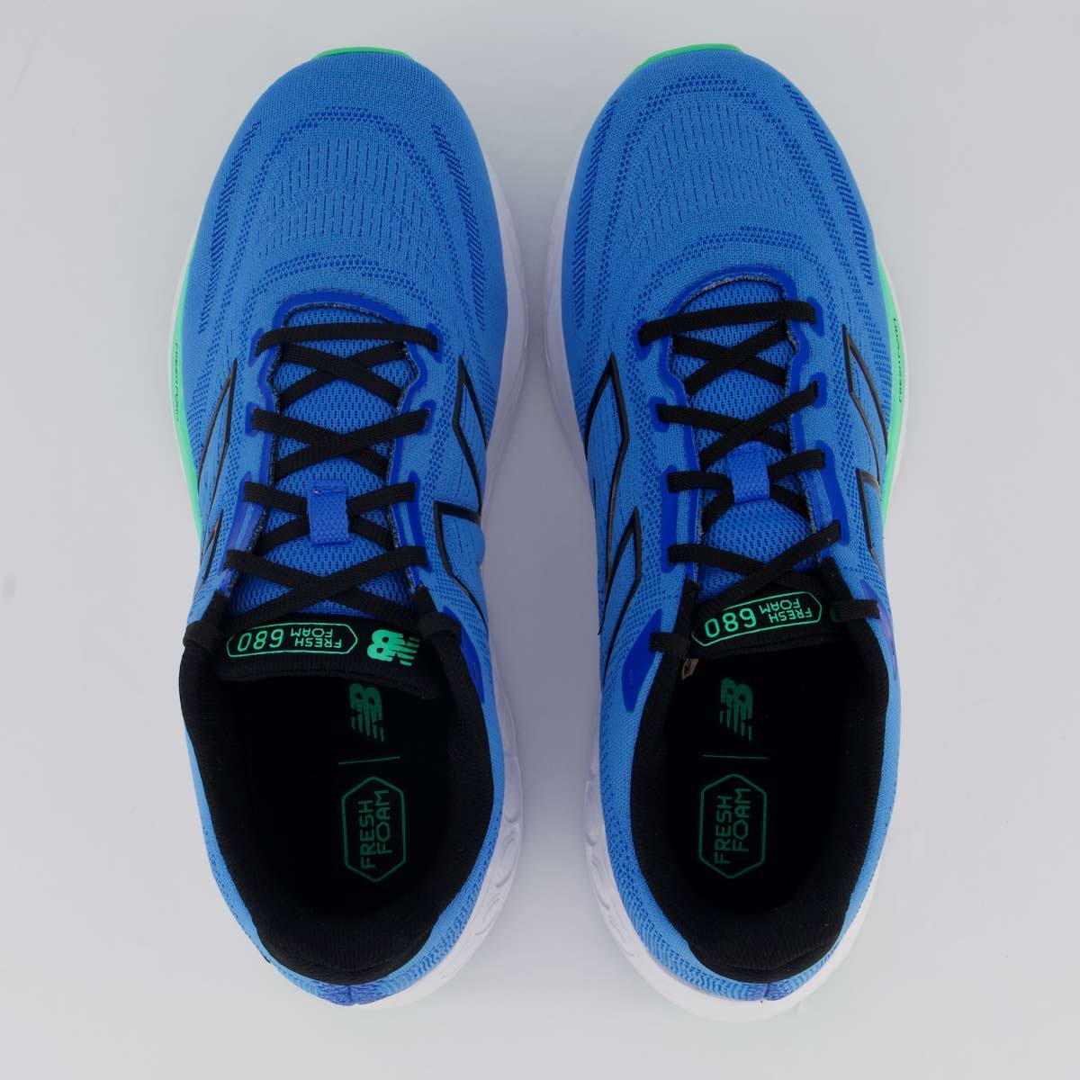 Tênis New Balance Fresh Foam 680v8 Azul e Verde Azul/Verde 4