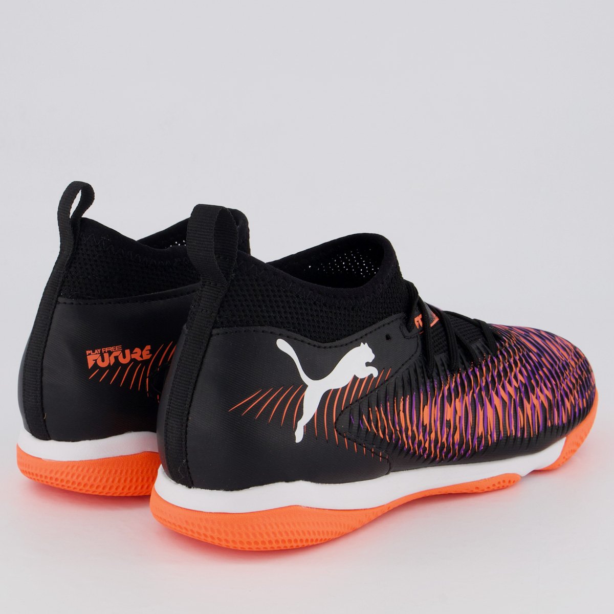 Chuteira Puma Future 8 Neymar Match IT + MID Futsal Juvenil Preta e Laranja Preto/Laranja 3