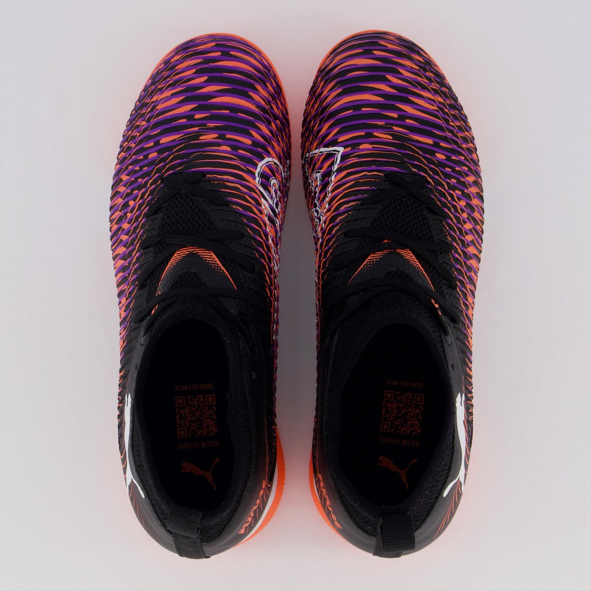 Chuteira Puma Future 8 Neymar Match IT + MID Futsal Juvenil Preta e Laranja Preto/Laranja 4