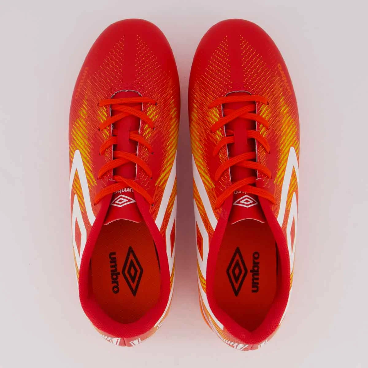Chuteira Umbro Heatmap Campo Vermelha e Laranja Vermelho/Laranja 4