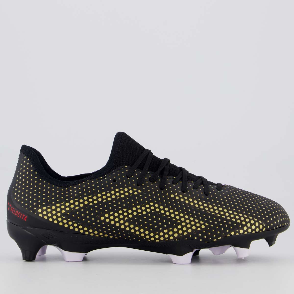 Chuteira Umbro Velocita IX Club Campo Preta e Dourada Preto/Dourado 1