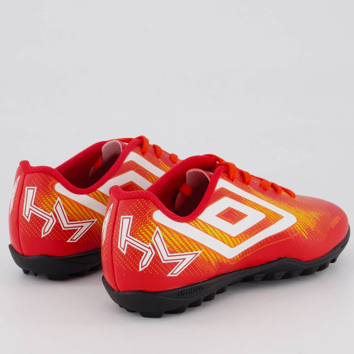 Chuteira Umbro Heatmap Society Juvenil Vermelha e Laranja Vermelho/Laranja 3