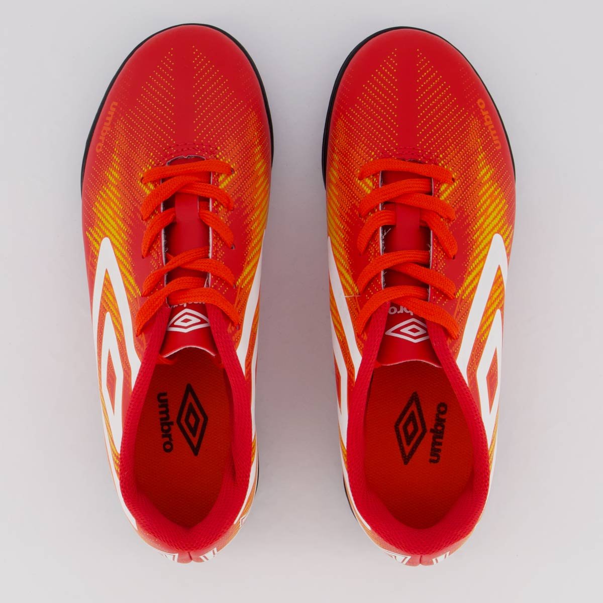 Chuteira Umbro Heatmap Society Juvenil Vermelha e Laranja Vermelho/Laranja 4