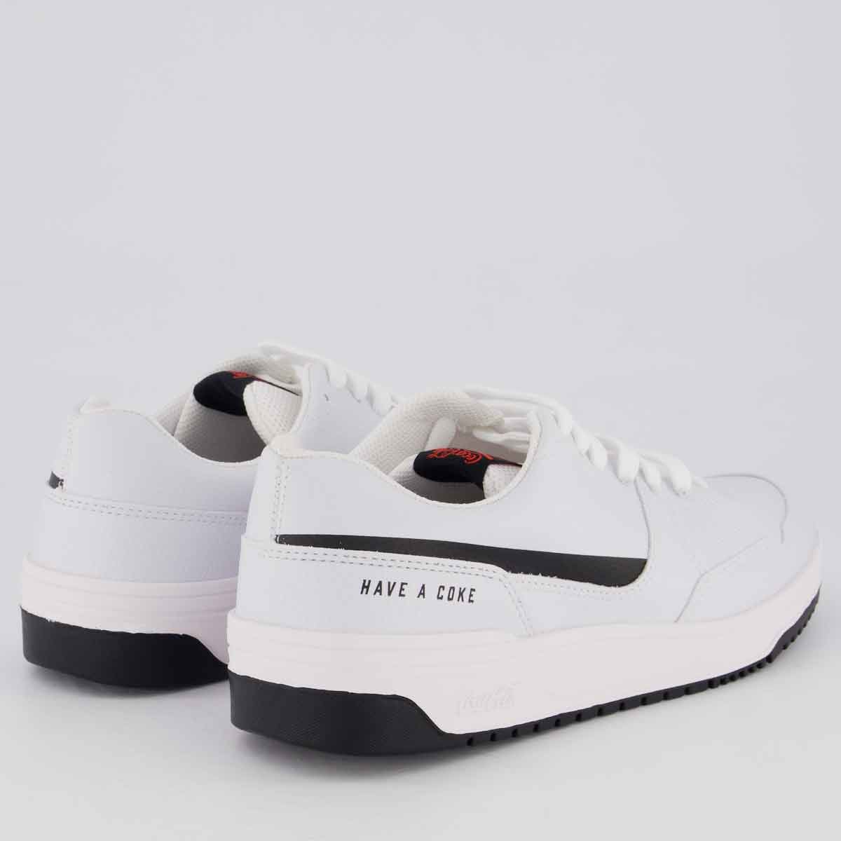 Tênis Coca Cola Banks Town Branco e Preto 3