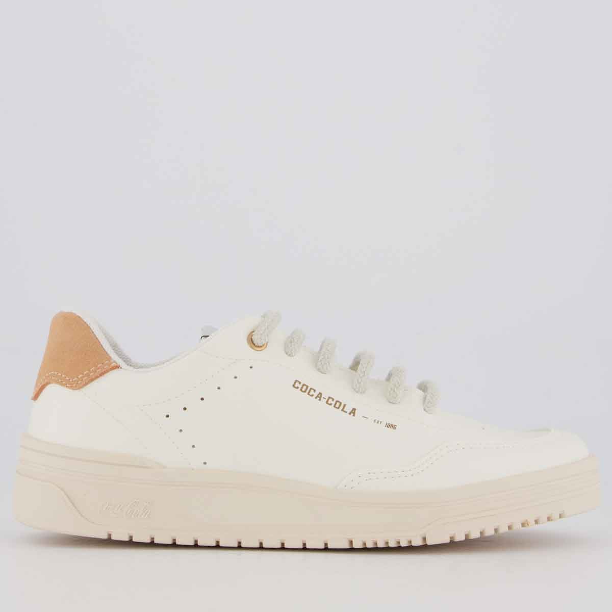 Tênis Coca Cola Charm Town Feminino Branco Branco/Rosa 1