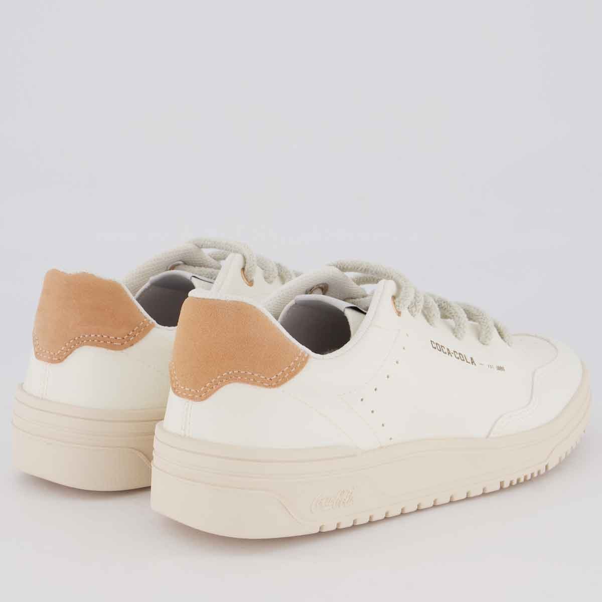 Tênis Coca Cola Charm Town Feminino Branco Branco/Rosa 3