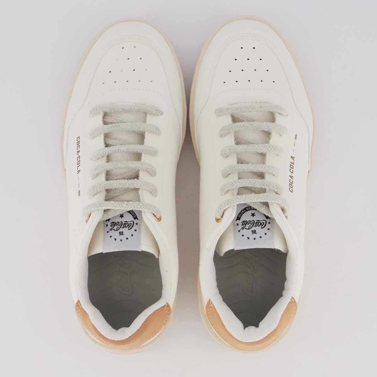 Tênis Coca Cola Charm Town Feminino Branco Branco/Rosa 4