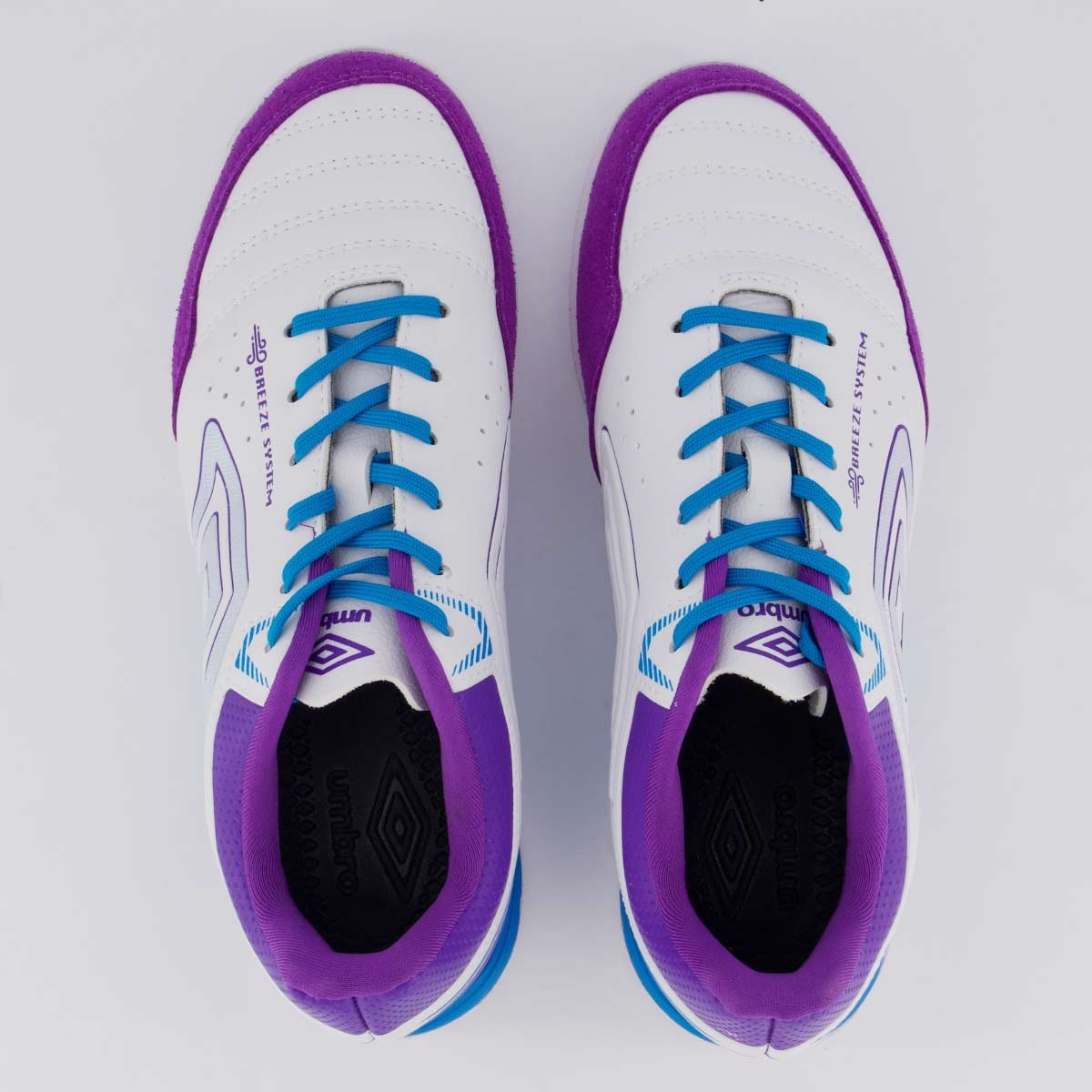 Chuteira Umbro X-Comfort Futsal Branca e Roxa Banco/Roxo 4