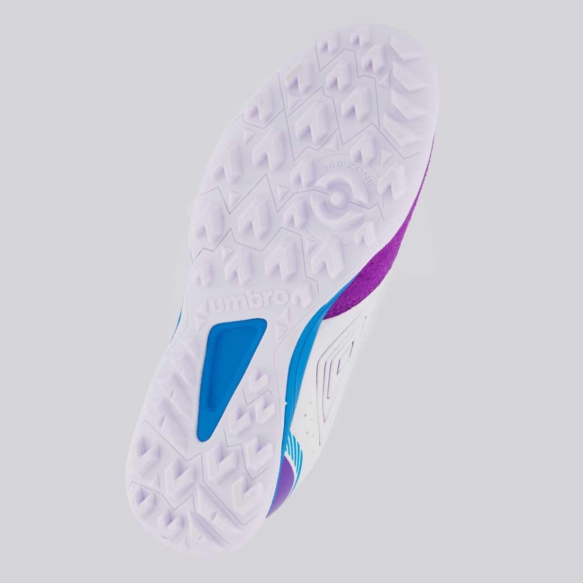 Chuteira Umbro X-Confort Society Branca e Roxa Banco/Roxo 5