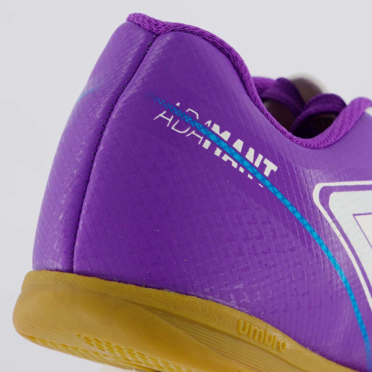 Chuteira Umbro Adamant Top Speed Futsal Juvenil Branca e Roxa Banco/Roxo 6