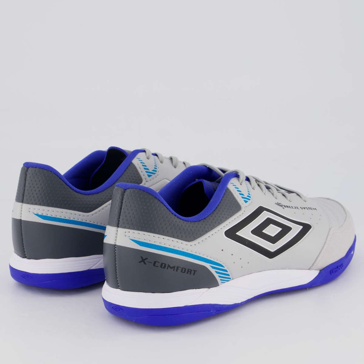 Chuteira Umbro X-Comfort Futsal Cinza e Royal Cinza/Royal 3